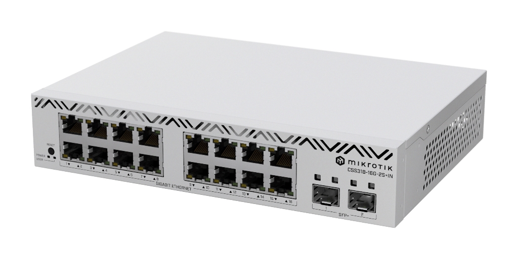 CSS318-16G-2S+IN-MikroTik CSS318-16G-2S+IN 16 Port Yönetilebilir Switch