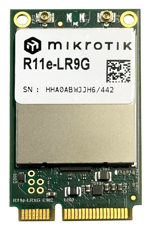 -Mikrotik R11e-LR9G | 915 MHz LoRa® miniPCIe Modül, Düşük Güç Tüketimi, TTN Hazır