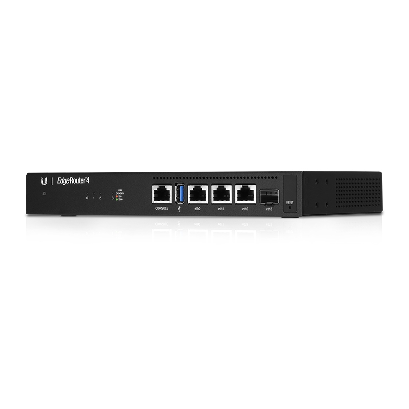 ER-4-UBNT EdgeRouter 4 (ER-4) - Profesyonel Router, 4 Gbps Throughput, 3 Gigabit RJ45 ve 1 SFP Port