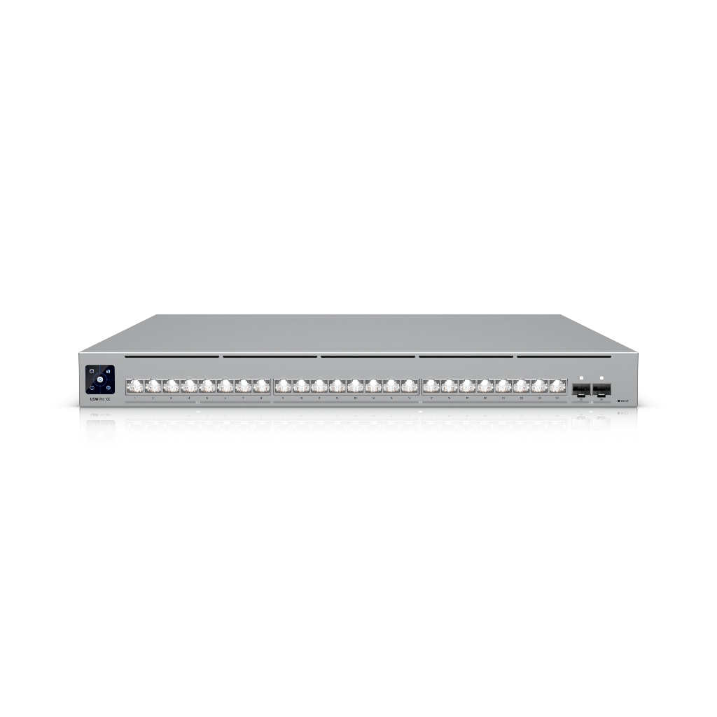 UBNT USW-Pro-XG-24 UniFi Pro XG 24 (USW-Pro-XG-24) | 24 Port 10GbE/2.5GbE Layer 3 Etherlighting™ PoE Switch ürün görseli 3 - wifidepo